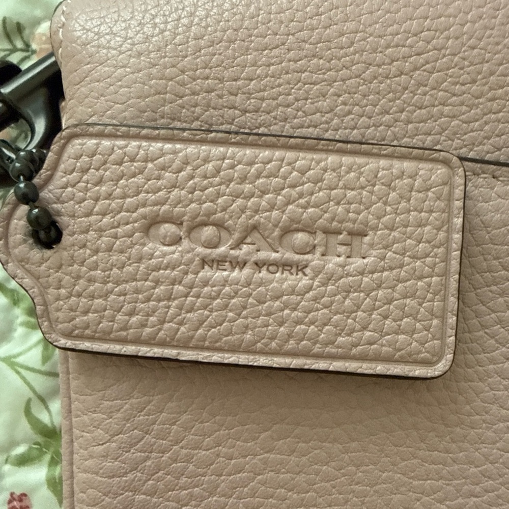 Coach Pink Pebbled Leather Turnlock Crossbody - Picture 6 of 10